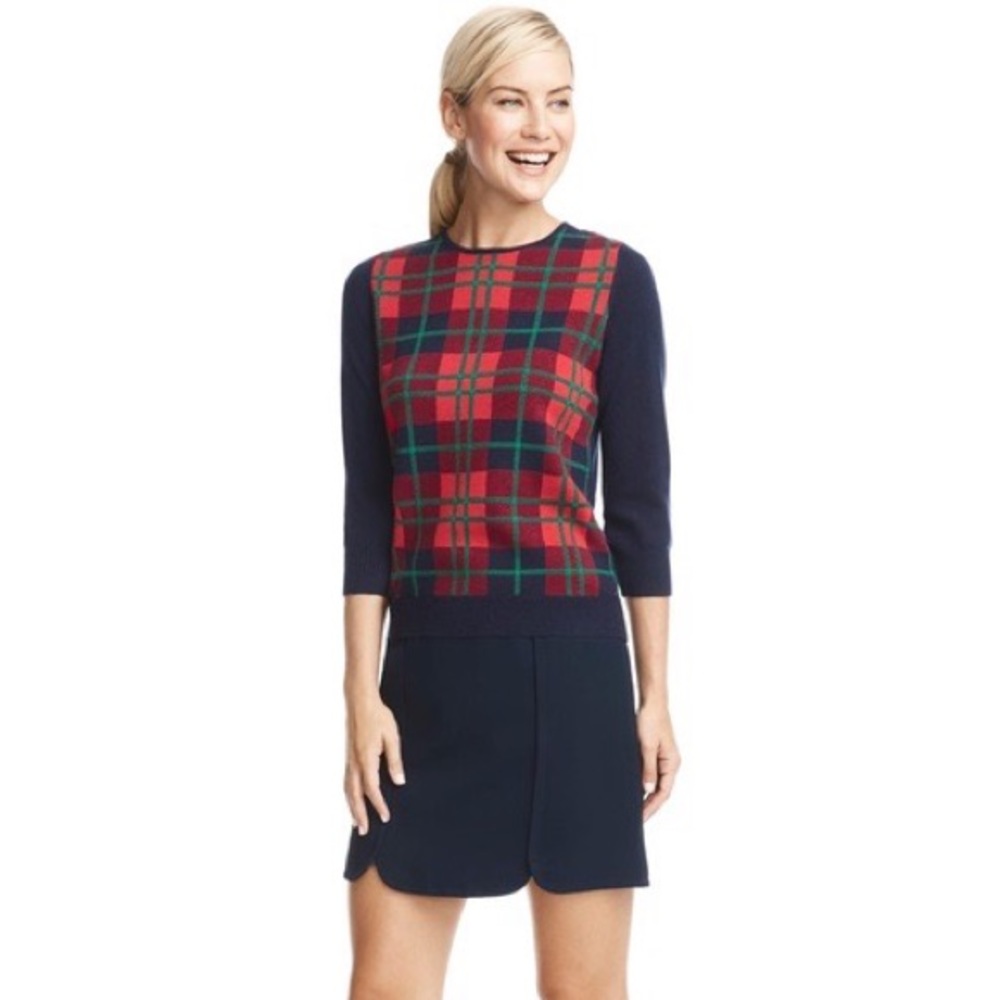 Draper James Mary Lou Plaid Sweater